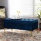 Baxton Studio Valere Blue Velvet Upholstered Gold Finished Tufted Storage Ottoman 162-10463 - alternate 3